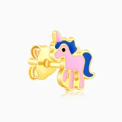 Golden Pie Unicorn Kids Earrings (4-12 yrs)