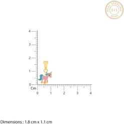Golden Pie Unicorn Kids Pendant with Link Chain (7-10 yrs)