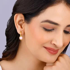 Golden Pink Blush Earrings