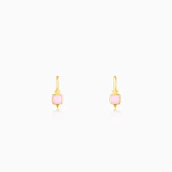 Golden Pink Blush Earrings