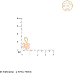 Golden Pink Floral Damsel Earrings