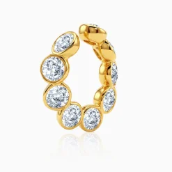 Golden Play Loop Hoop Earrings
