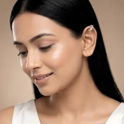 Golden Play Loop Hoop Earrings