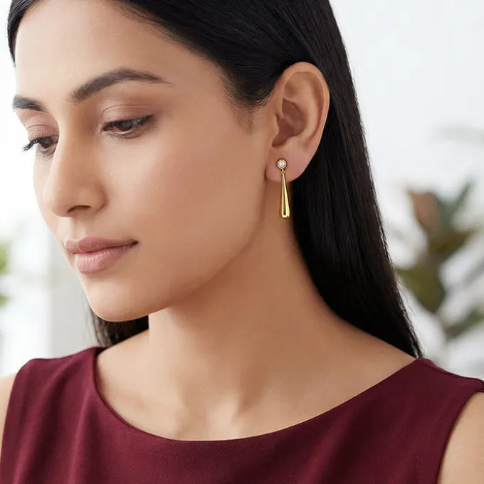 Golden Power Play Earrings