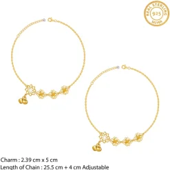 Golden Pretty Bloom Anklet