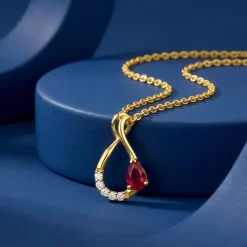 Golden Pretty Twist Pendant (Without Chain)