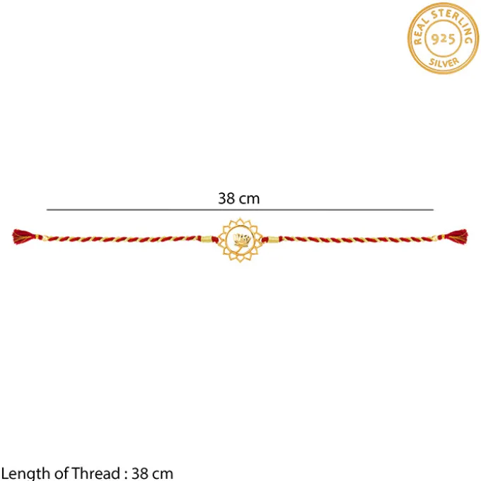 Golden Pure Lotus Rakhi