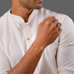 Golden Pure Lotus Rakhi