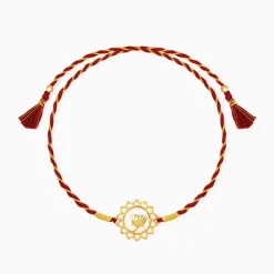 Golden Pure Lotus Rakhi