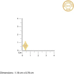 Golden Rhombus Glint Studs