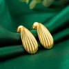 Golden Riva Stud Earrings