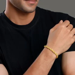 Golden Rope Bracelet For Him