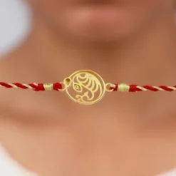 Golden Royal Peacock Rakhi
