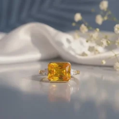 Golden Royal Topaz Ring