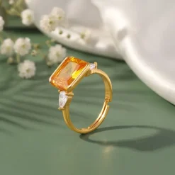 Golden Royal Topaz Ring
