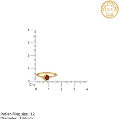 Golden Scarlet Bud Ring (Size 12)