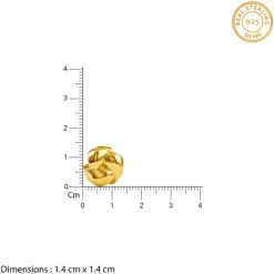 Golden Sculpted Floral Stud Earrings