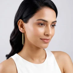 Golden Seriqo Nightshine Sui Dhaga Earrings