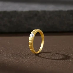 Golden Signature Stone Ring For Him
