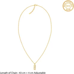 Golden Silk Circuit Pendant With Link Chain