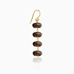 Golden Smoky Cascade Dangler Earrings