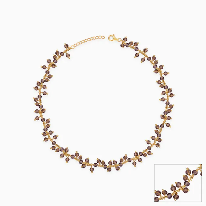 Golden Smoky Quartz Anklet