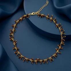 Golden Smoky Quartz Anklet