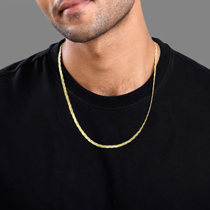 Golden Snake Chain For Him