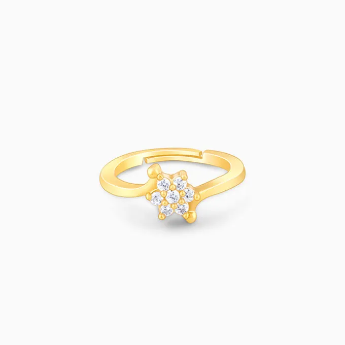 Golden Snowflake Ring