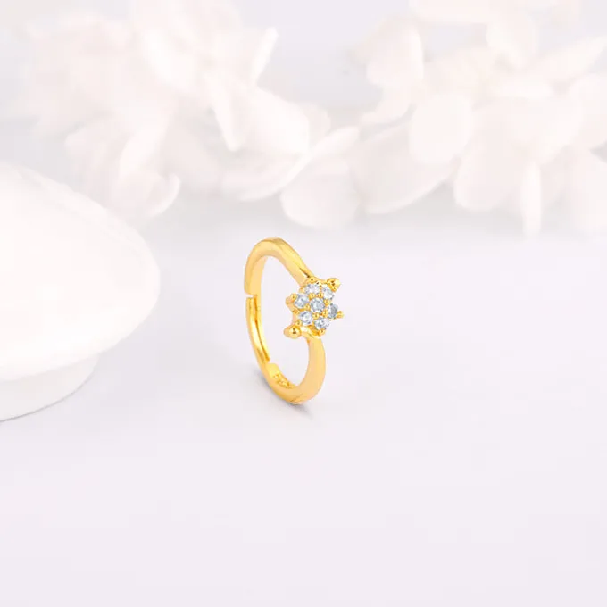 Golden Snowflake Ring