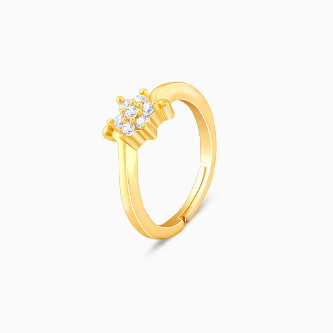 Golden Snowflake Ring
