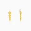 Golden Solar Cascade Dangler Earrings