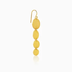 Golden Solar Cascade Dangler Earrings