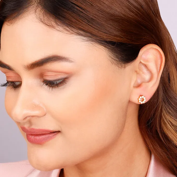 Golden Sparkling Earrings