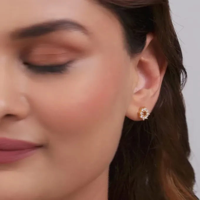 Golden Sparkling Earrings