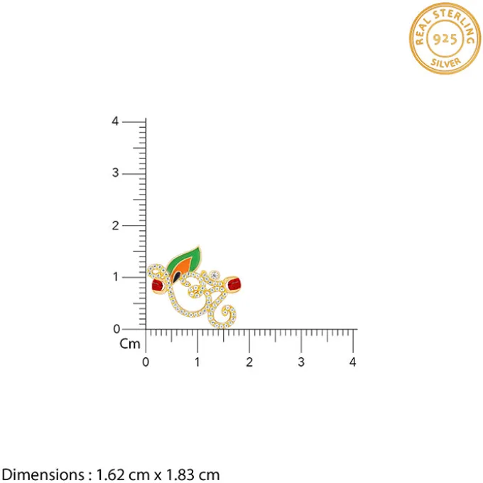 Golden Sparkling Om Rakhi