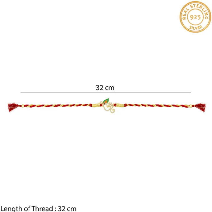 Golden Sparkling Om Rakhi