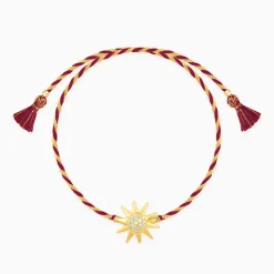 Golden Sparkling Sun Rakhi