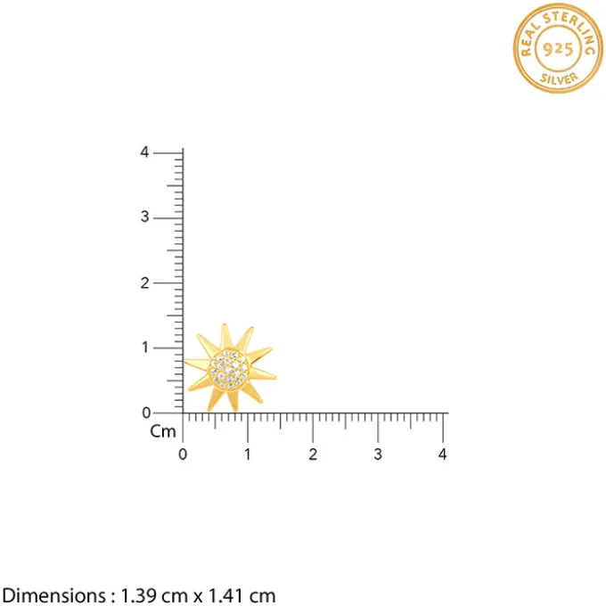 Golden Sparkling Sun Rakhi