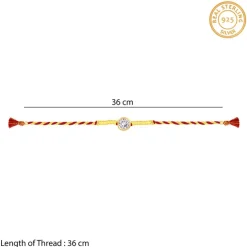 Golden Sphere Zircon Rakhi
