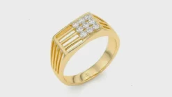 Golden Square in Rectangle Ring For Him