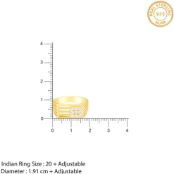 Golden Square in Rectangle Ring For Him
