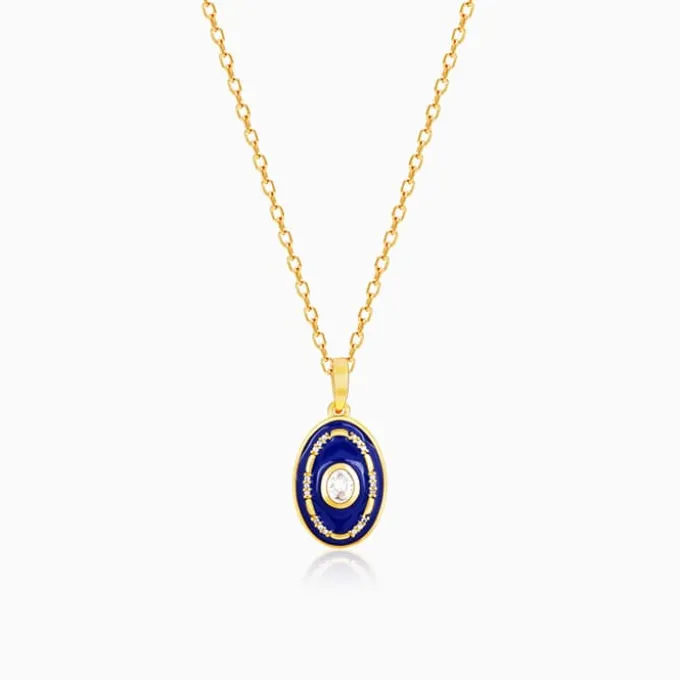 Golden St. Peter's Basilica Sky Pendant with Link Chain
