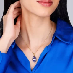 Golden St. Peter's Basilica Sky Pendant with Link Chain