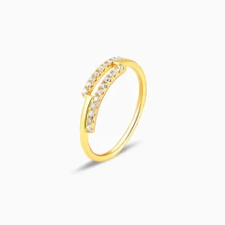 Golden Stacked Chic Ring
