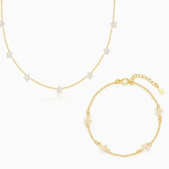 Golden Star Constellation Necklace & Bracelet Set