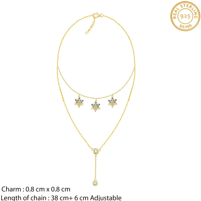 Golden Star Studded Layered Necklace