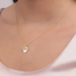 Golden Stare Of Evil Eye Necklace