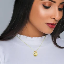Golden Stare Of Evil Eye Necklace