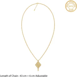 Golden Stay With Me Pendant With Link Chain